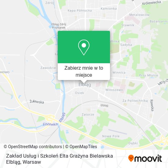 Mapa Zakład Usług i Szkoleń Elta Grażyna Bielawska Elbląg