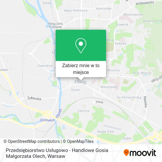 Mapa Przedsiębiorstwo Usługowo - Handlowe Gosia Małgorzata Olech