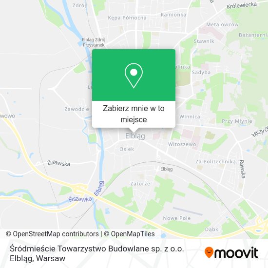 Mapa Śródmieście Towarzystwo Budowlane sp. z o.o. Elbląg