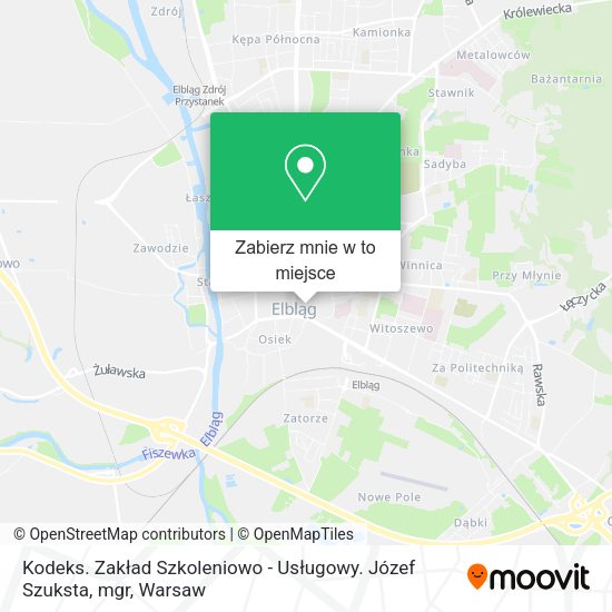 Mapa Kodeks. Zakład Szkoleniowo - Usługowy. Józef Szuksta, mgr