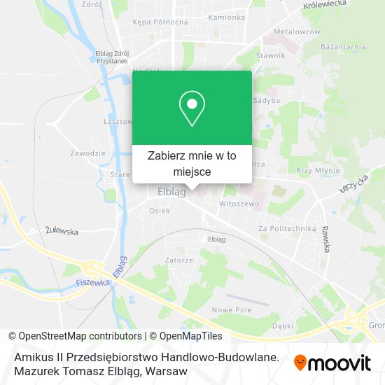 Mapa Amikus II Przedsiębiorstwo Handlowo-Budowlane. Mazurek Tomasz Elbląg