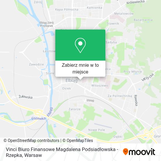 Mapa Vinci Biuro Finansowe Magdalena Podsiadłowska -Rzepka