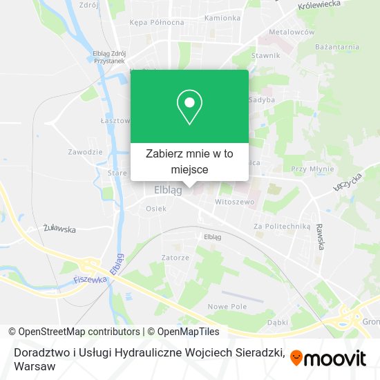Mapa Doradztwo i Usługi Hydrauliczne Wojciech Sieradzki