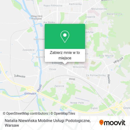 Mapa Natalia Niewińska Mobilne Usługi Podologiczne