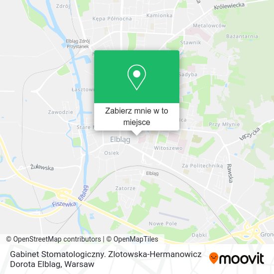 Mapa Gabinet Stomatologiczny. Zlotowska-Hermanowicz Dorota Elblag