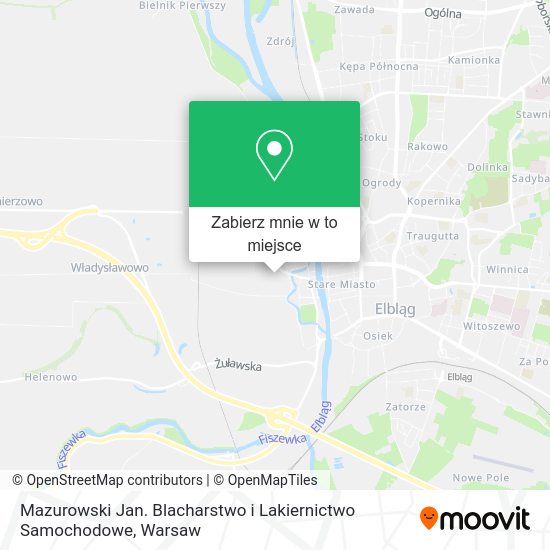 Mapa Mazurowski Jan. Blacharstwo i Lakiernictwo Samochodowe