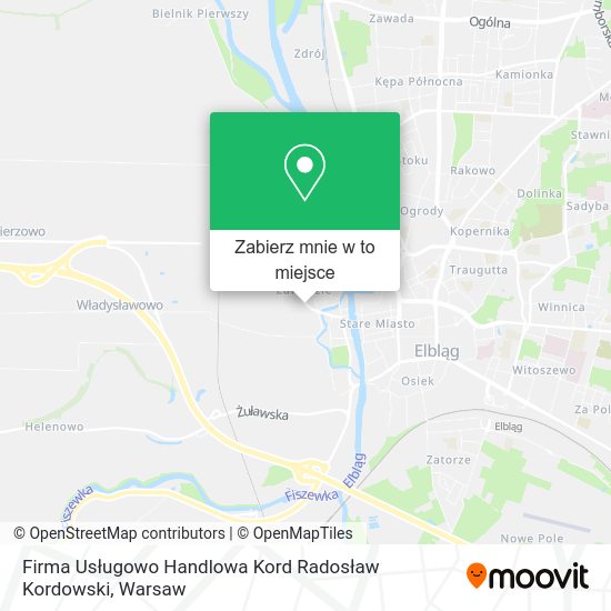 Mapa Firma Usługowo Handlowa Kord Radosław Kordowski