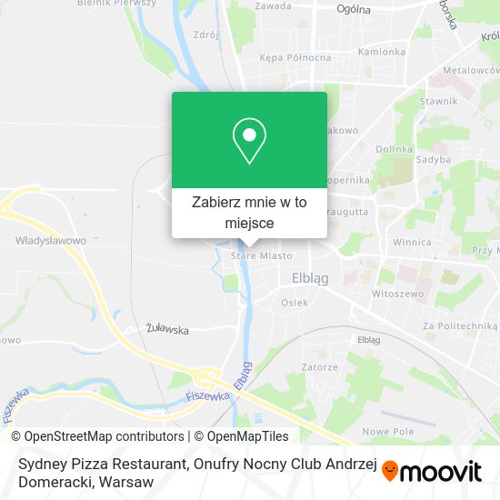 Mapa Sydney Pizza Restaurant, Onufry Nocny Club Andrzej Domeracki