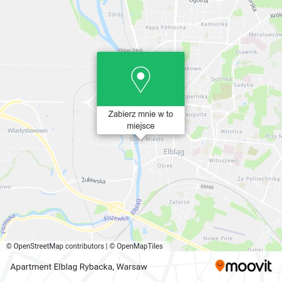 Mapa Apartment Elblag Rybacka