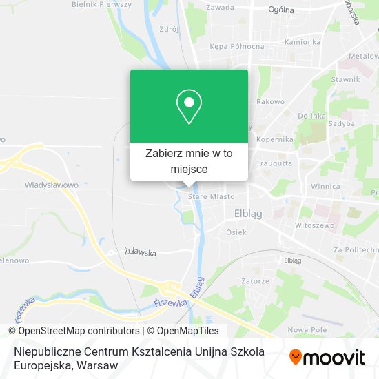 Mapa Niepubliczne Centrum Ksztalcenia Unijna Szkola Europejska