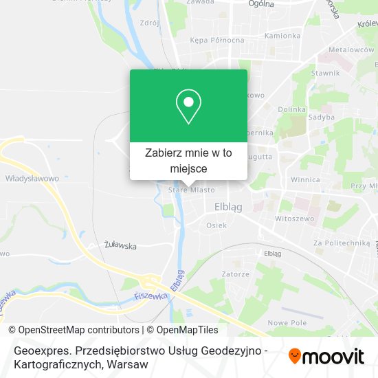 Mapa Geoexpres. Przedsiębiorstwo Usług Geodezyjno - Kartograficznych