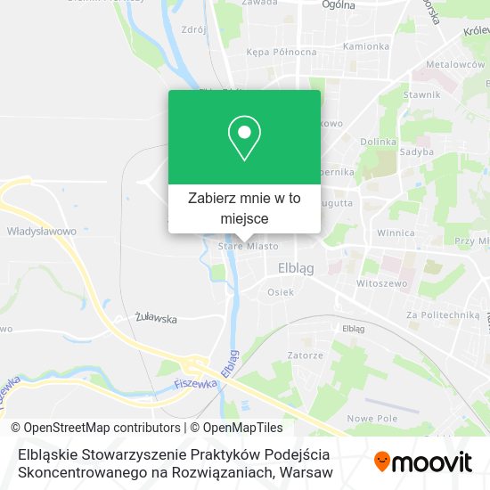 Mapa Elbląskie Stowarzyszenie Praktyków Podejścia Skoncentrowanego na Rozwiązaniach