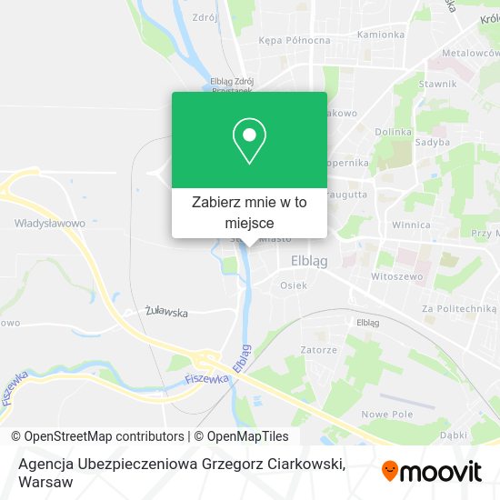 Mapa Agencja Ubezpieczeniowa Grzegorz Ciarkowski