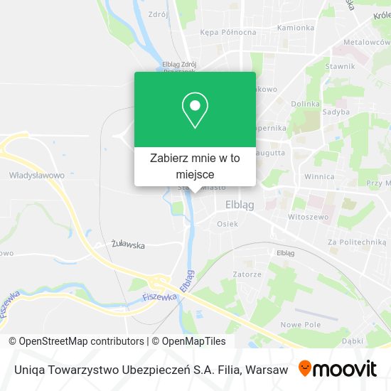 Mapa Uniqa Towarzystwo Ubezpieczeń S.A. Filia