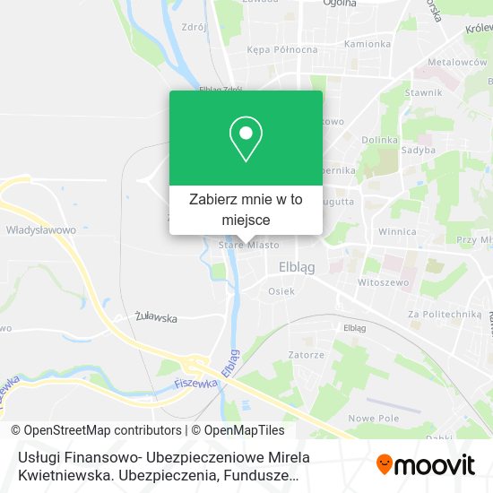 Mapa Usługi Finansowo- Ubezpieczeniowe Mirela Kwietniewska. Ubezpieczenia, Fundusze Inwestycyjne