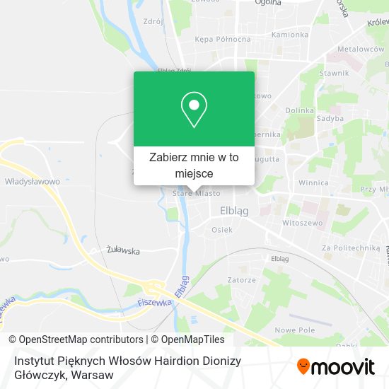 Mapa Instytut Pięknych Włosów Hairdion Dionizy Główczyk