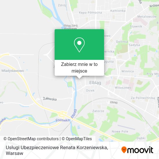 Mapa Usługi Ubezpieczeniowe Renata Korzeniewska