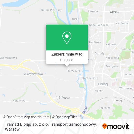 Mapa Tramad Elbląg sp. z o.o. Transport Samochodowy