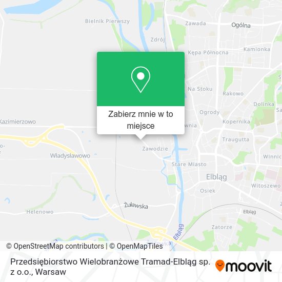 Mapa Przedsiębiorstwo Wielobranżowe Tramad-Elbląg sp. z o.o.