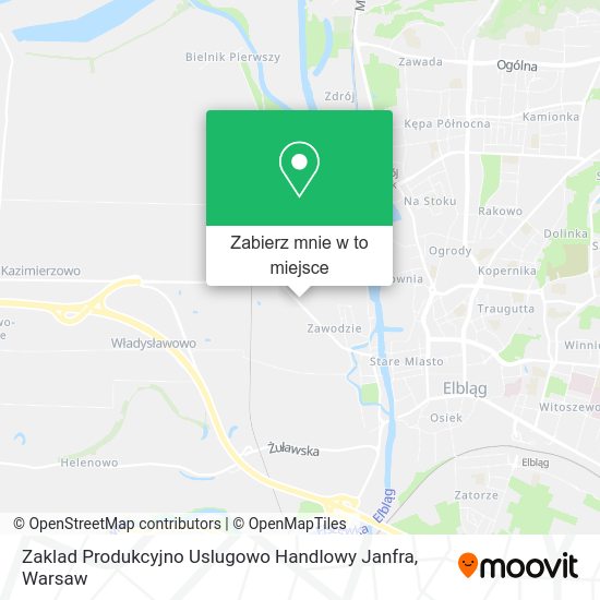 Mapa Zaklad Produkcyjno Uslugowo Handlowy Janfra