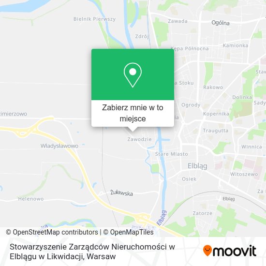 Mapa Stowarzyszenie Zarządców Nieruchomości w Elblągu w Likwidacji