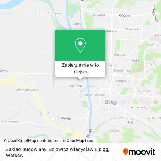 Mapa Zakład Budowlany. Belewicz Władysław Elbląg