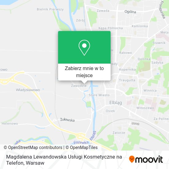 Mapa Magdalena Lewandowska Usługi Kosmetyczne na Telefon