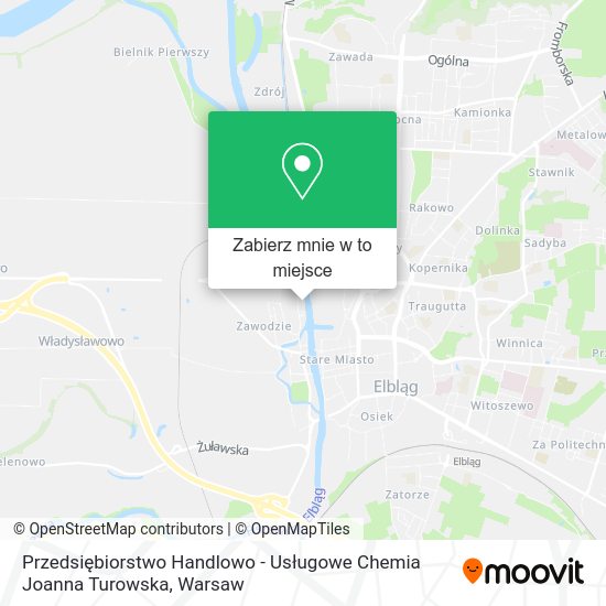 Mapa Przedsiębiorstwo Handlowo - Usługowe Chemia Joanna Turowska