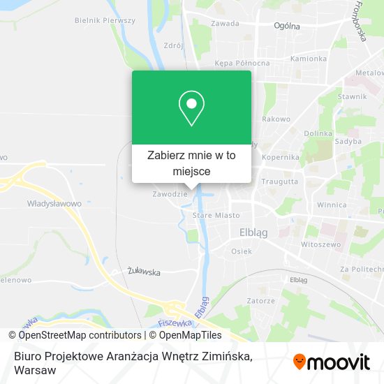 Mapa Biuro Projektowe Aranżacja Wnętrz Zimińska