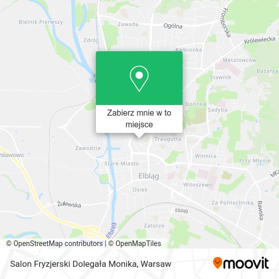 Mapa Salon Fryzjerski Dolegała Monika