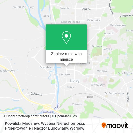 Mapa Kowalski Mirosław. Wycena Nieruchomości. Projektowanie i Nadzór Budowlany