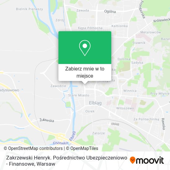 Mapa Zakrzewski Henryk. Pośrednictwo Ubezpieczeniowo - Finansowe