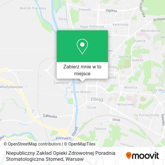 Mapa Niepubliczny Zakład Opieki Zdrowotnej Poradnia Stomatologiczna Stomed