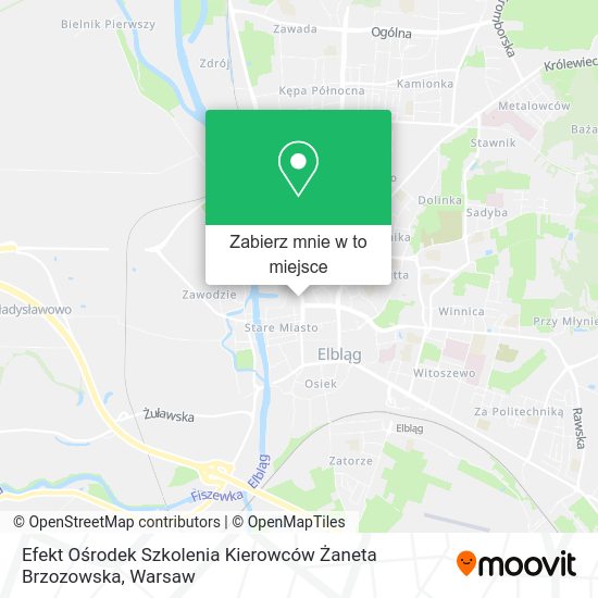 Mapa Efekt Ośrodek Szkolenia Kierowców Żaneta Brzozowska