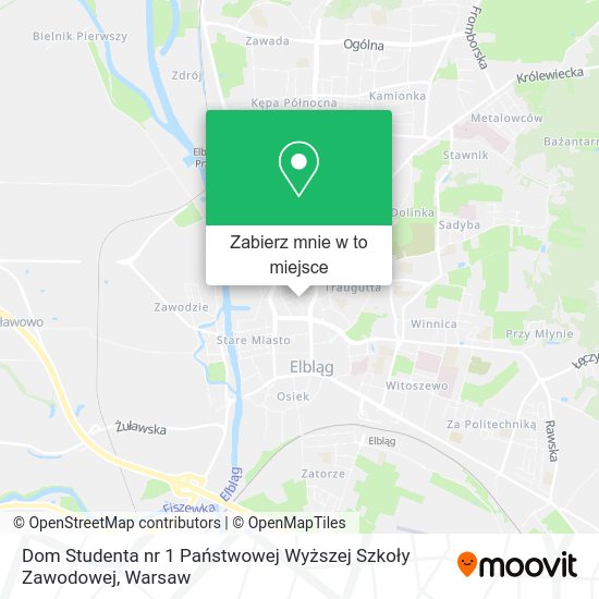 Mapa Dom Studenta nr 1 Państwowej Wyższej Szkoły Zawodowej