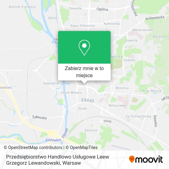 Mapa Przedsiębiorstwo Handlowo Usługowe Leew Grzegorz Lewandowski