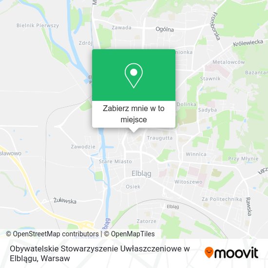 Mapa Obywatelskie Stowarzyszenie Uwłaszczeniowe w Elblągu