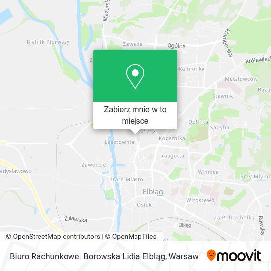 Mapa Biuro Rachunkowe. Borowska Lidia Elbląg