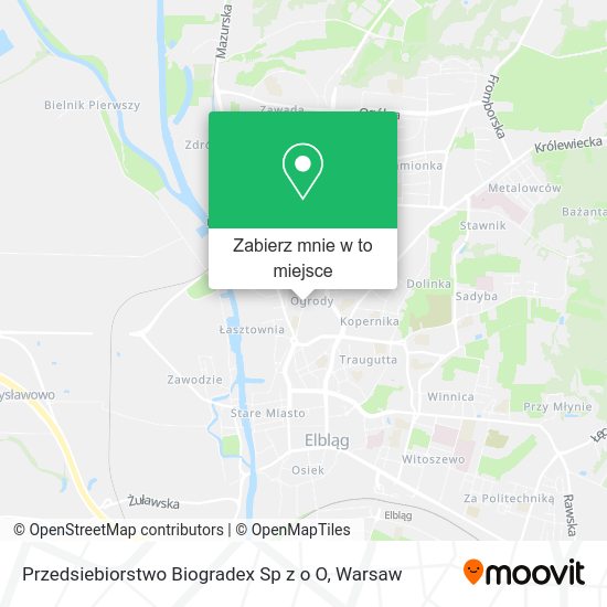 Mapa Przedsiebiorstwo Biogradex Sp z o O