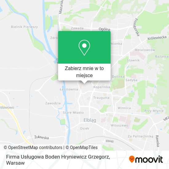 Mapa Firma Usługowa Boden Hryniewicz Grzegorz