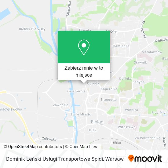 Mapa Dominik Leński Usługi Transportowe Spidi