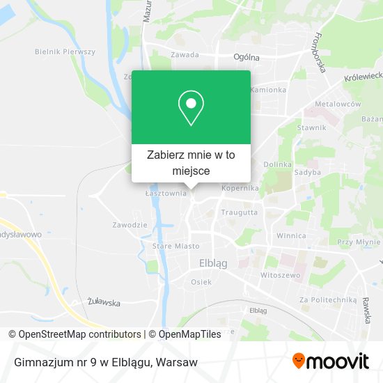 Mapa Gimnazjum nr 9 w Elblągu