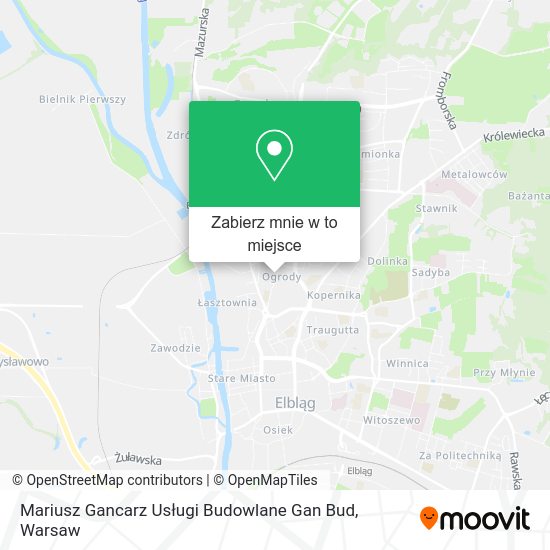 Mapa Mariusz Gancarz Usługi Budowlane Gan Bud