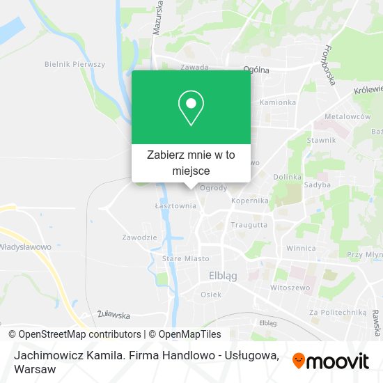 Mapa Jachimowicz Kamila. Firma Handlowo - Usługowa