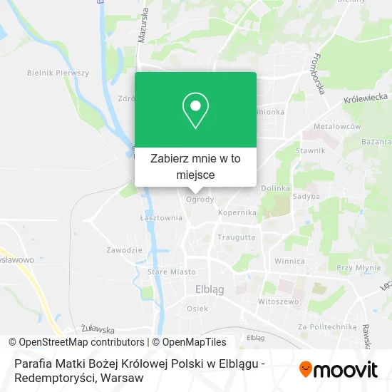 Mapa Parafia Matki Bożej Królowej Polski w Elblągu - Redemptoryści