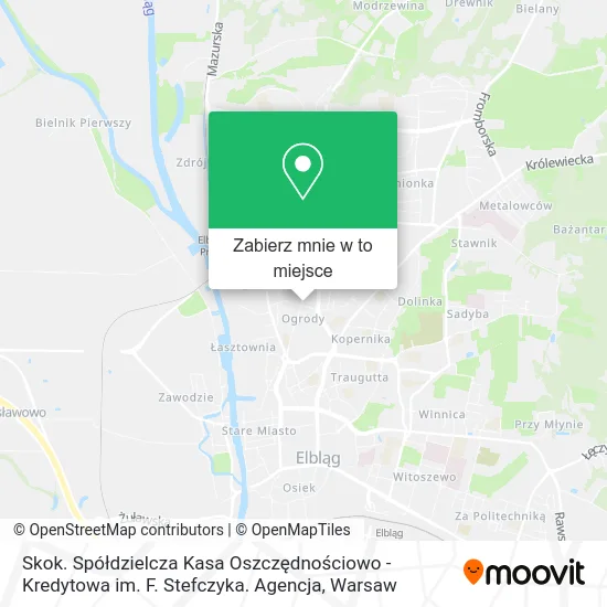 Mapa Skok. Spółdzielcza Kasa Oszczędnościowo - Kredytowa im. F. Stefczyka. Agencja
