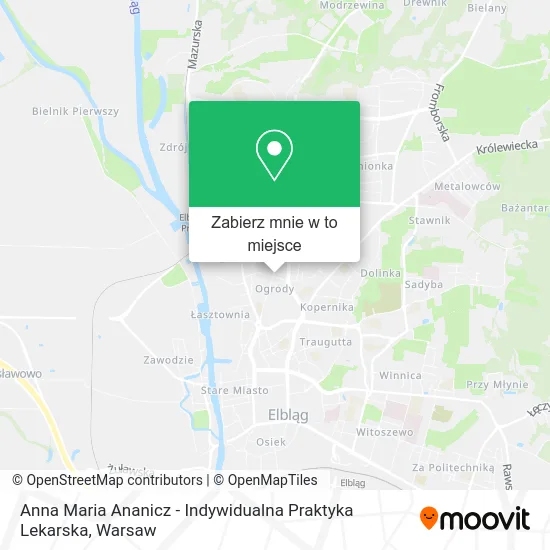 Mapa Anna Maria Ananicz - Indywidualna Praktyka Lekarska