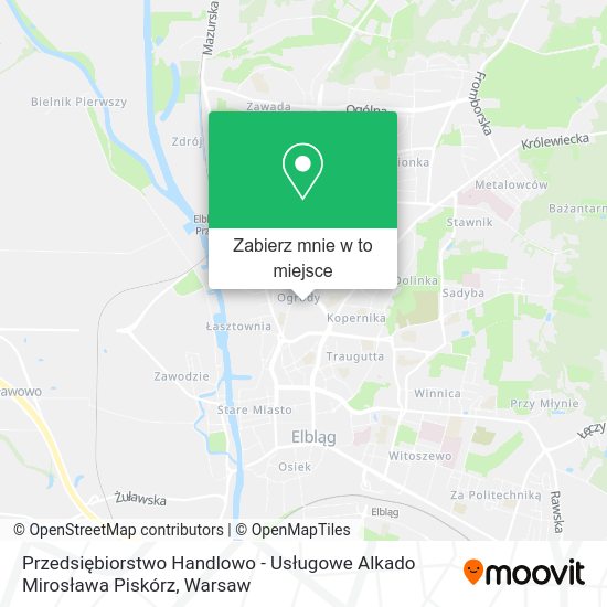 Mapa Przedsiębiorstwo Handlowo - Usługowe Alkado Mirosława Piskórz