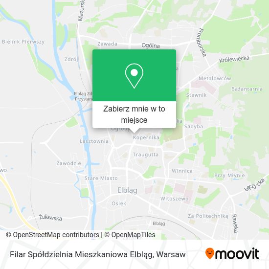 Mapa Filar Spółdzielnia Mieszkaniowa Elbląg