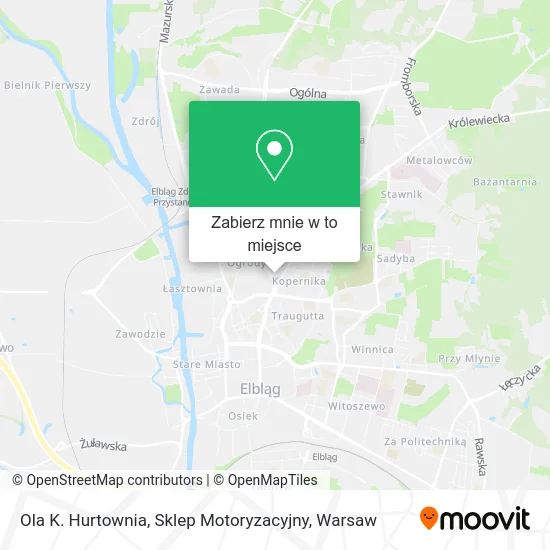 Mapa Ola K. Hurtownia, Sklep Motoryzacyjny